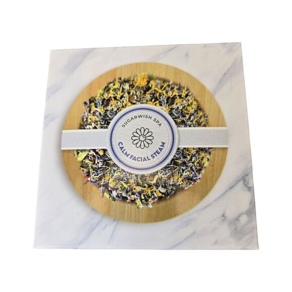 Sugarwish Spa Giftbox Set Calm Facial Steam & Warm Amber Bath Bomb - Picture 5 of 16